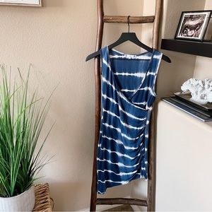 Tie Dye Stripe Sleeveless Mini Dress